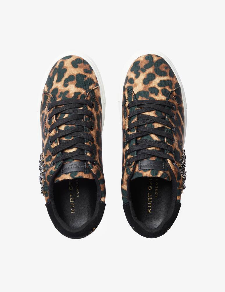 rinascente Kurt Geiger Laney animalier print sneakers - Black