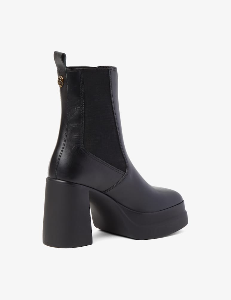 Kurt Geiger Stomp heeled leather chelsea boots - Black - picture 4