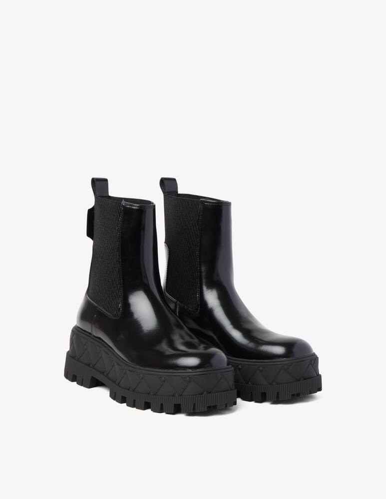rinascente Kurt Geiger London leather chelsea platform boots - Black