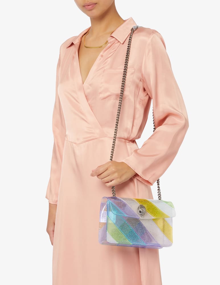 rinascente Kurt Geiger Borsa arcobaleno in vinile Keng M