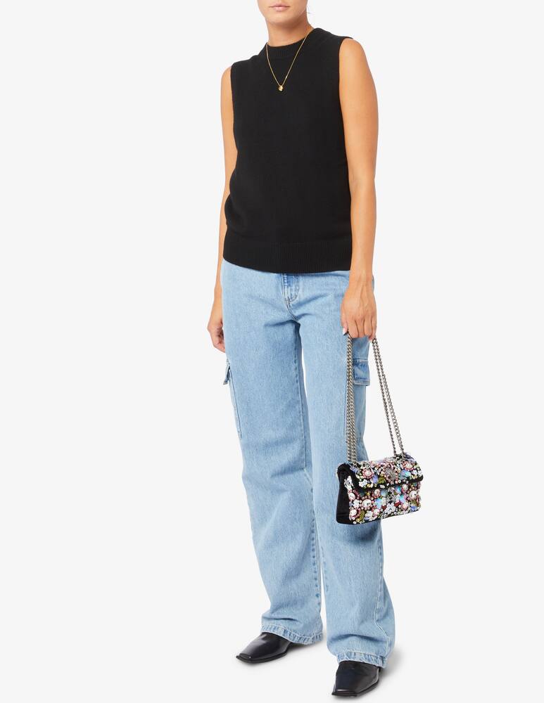 rinascente Kurt Geiger Mini kensington velvet bag