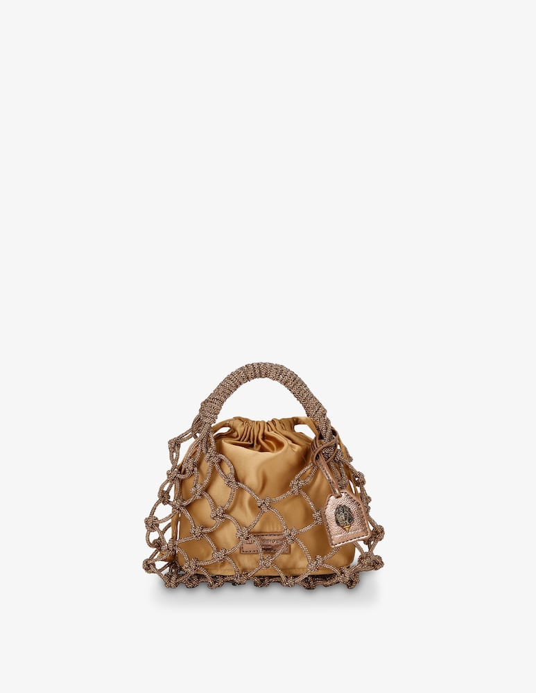 rinascente Kurt Geiger Macrame crystal bucket bag