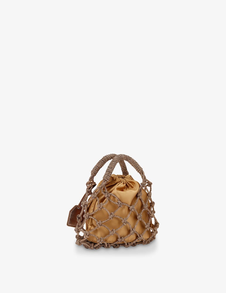 rinascente Kurt Geiger Macrame crystal bucket bag