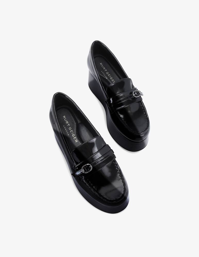 rinascente Kurt Geiger Mayfair flatform loafer patent