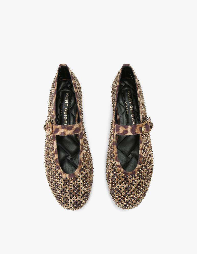 rinascente Kurt Geiger Mayfair crystal ballet flat