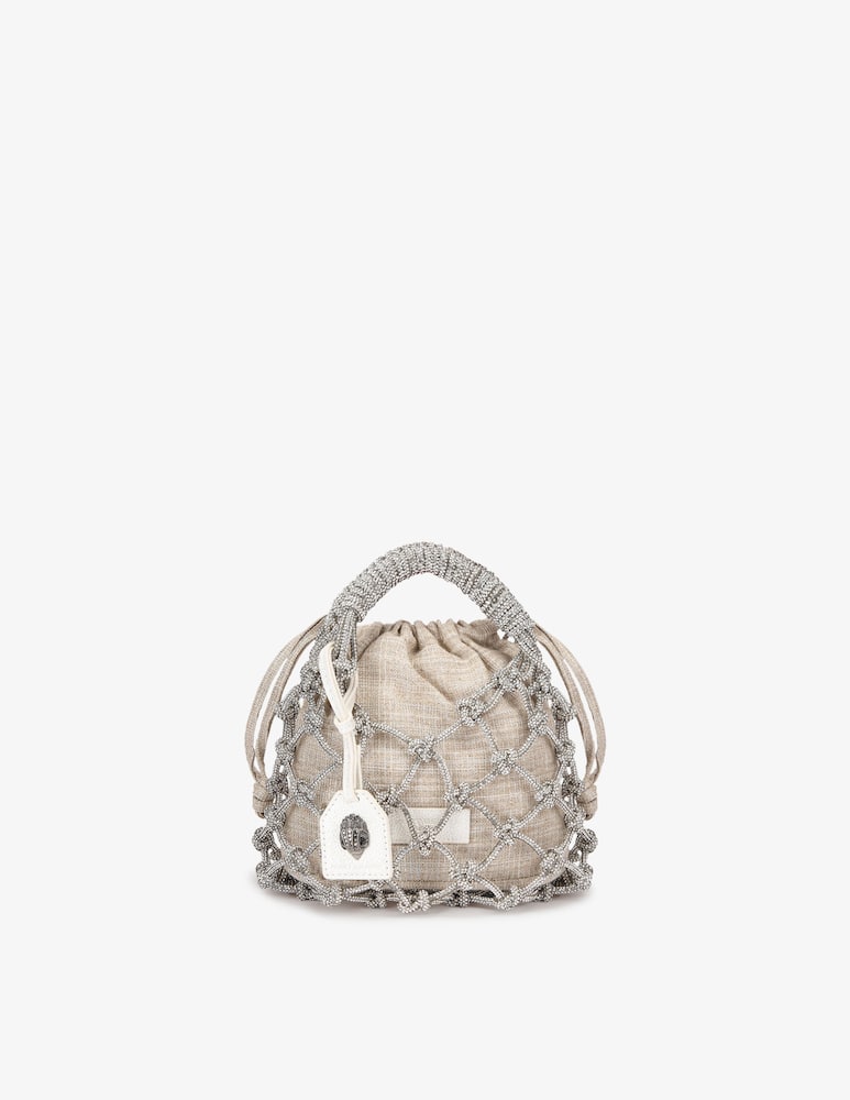 rinascente Kurt Geiger Borsa macramè con cristalli