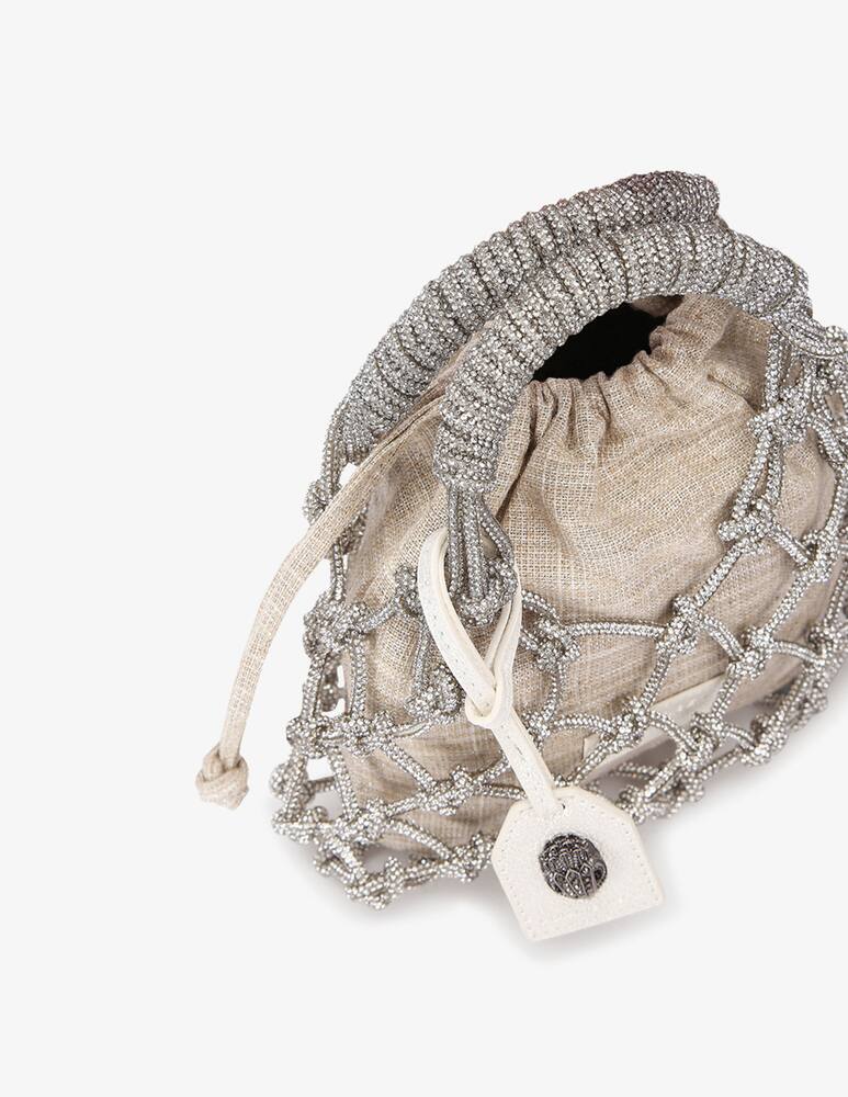 rinascente Kurt Geiger Borsa macramè con cristalli