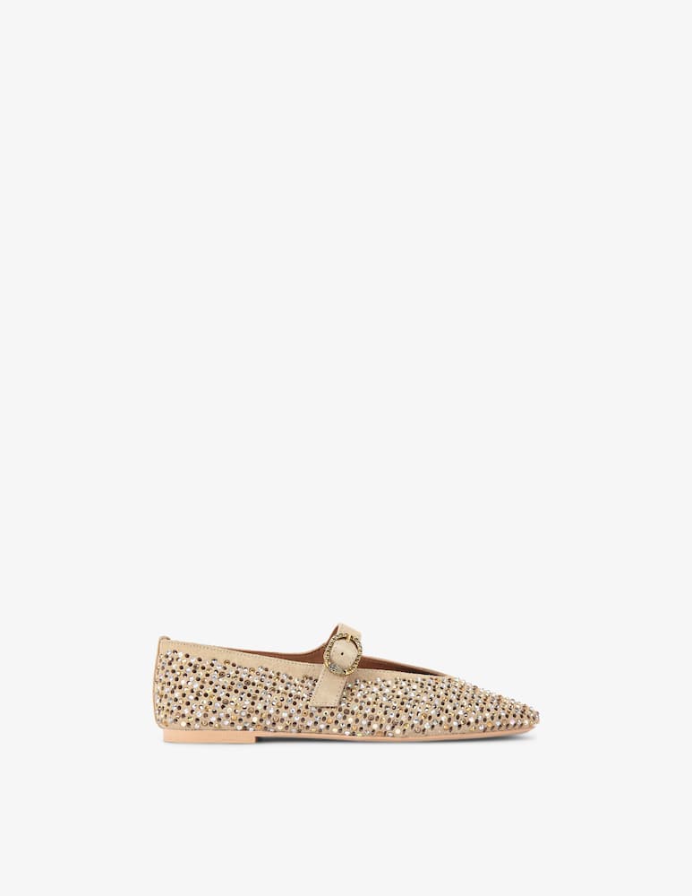 rinascente Kurt Geiger Mayfair crystal ballet flats