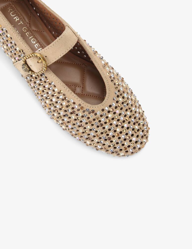 rinascente Kurt Geiger Mayfair crystal ballet flats