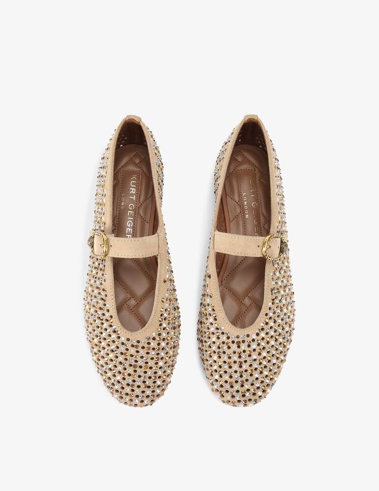 rinascente Kurt Geiger Mayfair crystal ballet flats