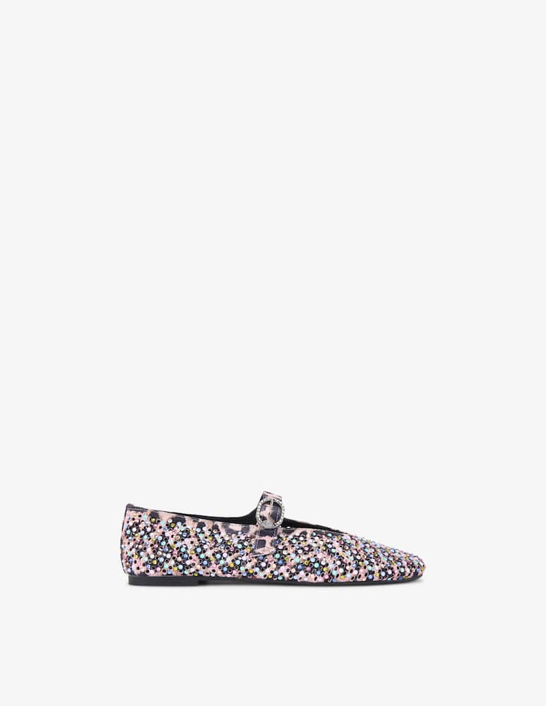 rinascente Kurt Geiger Mayfair crystal ballet flats