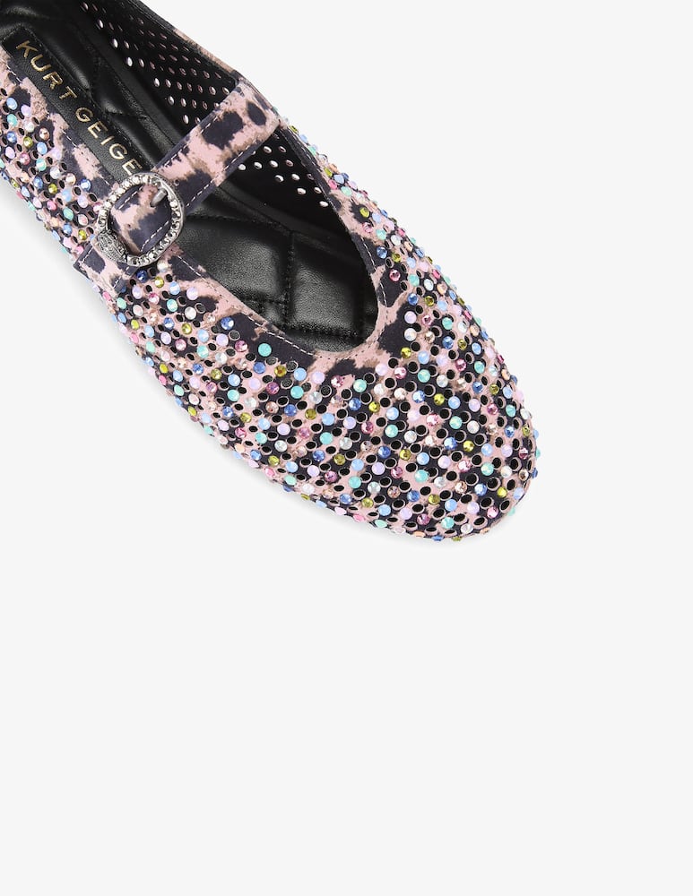 rinascente Kurt Geiger Mayfair crystal ballet flats