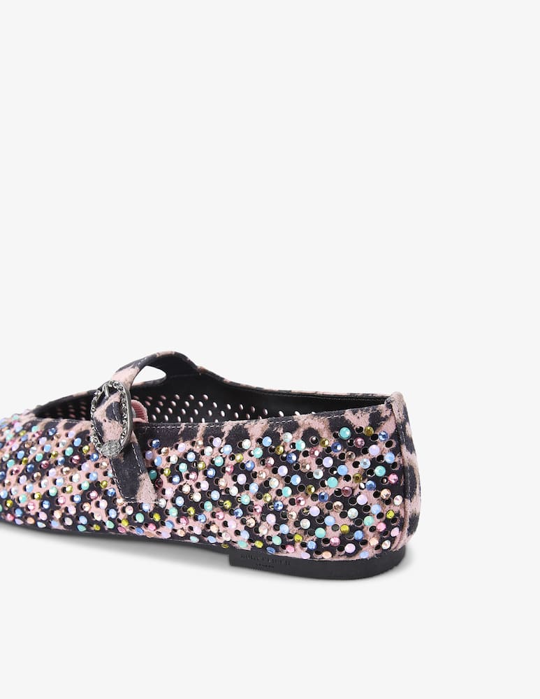 rinascente Kurt Geiger Mayfair crystal ballet flats