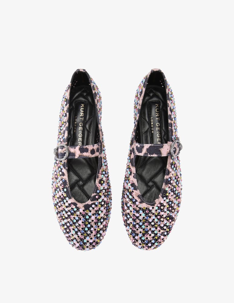 rinascente Kurt Geiger Mayfair crystal ballet flats