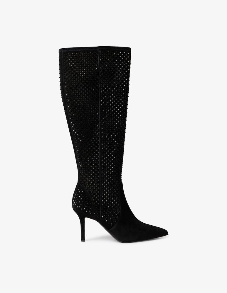 rinascente Kurt Geiger Stivali al ginocchio Kenisngton con cristalli