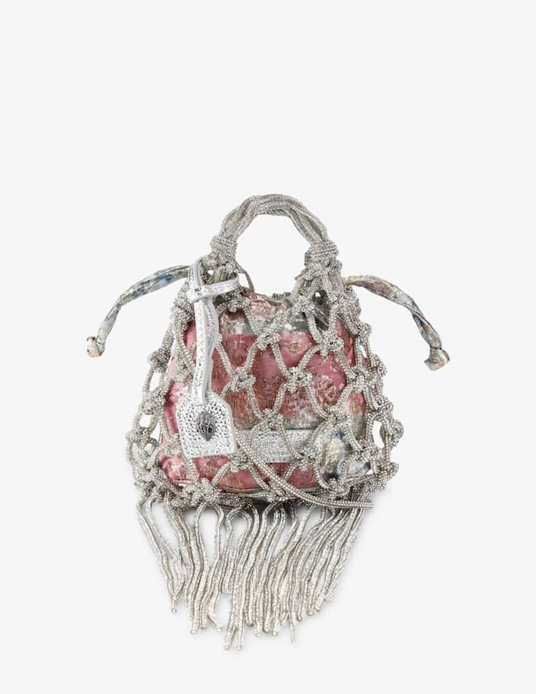 rinascente Kurt Geiger Macrame crystal handbag