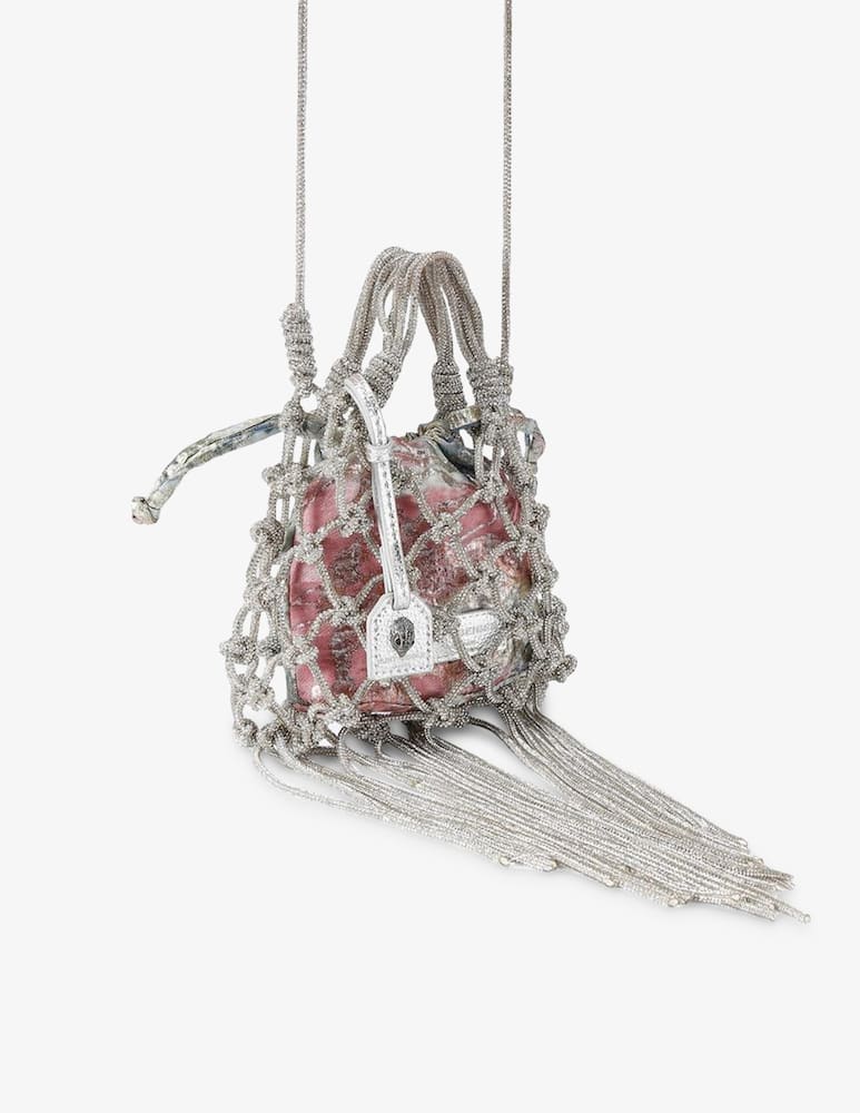rinascente Kurt Geiger Macrame crystal handbag