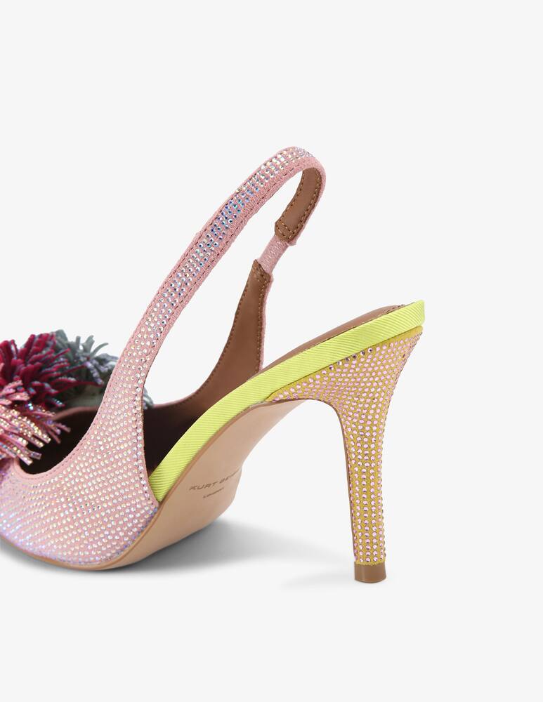 rinascente Kurt Geiger Pom pom slingback heel