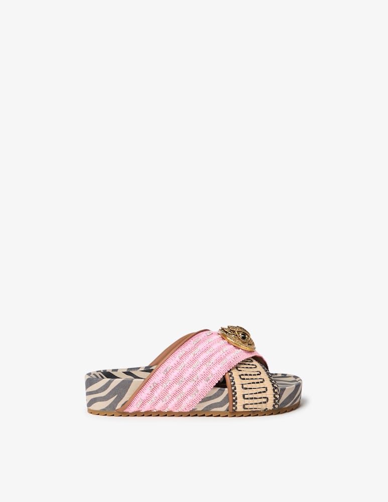 rinascente Kurt Geiger Chelsea cross strap flat sandal