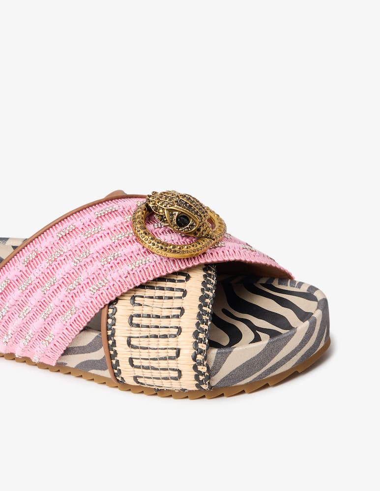 rinascente Kurt Geiger Chelsea cross strap flat sandal