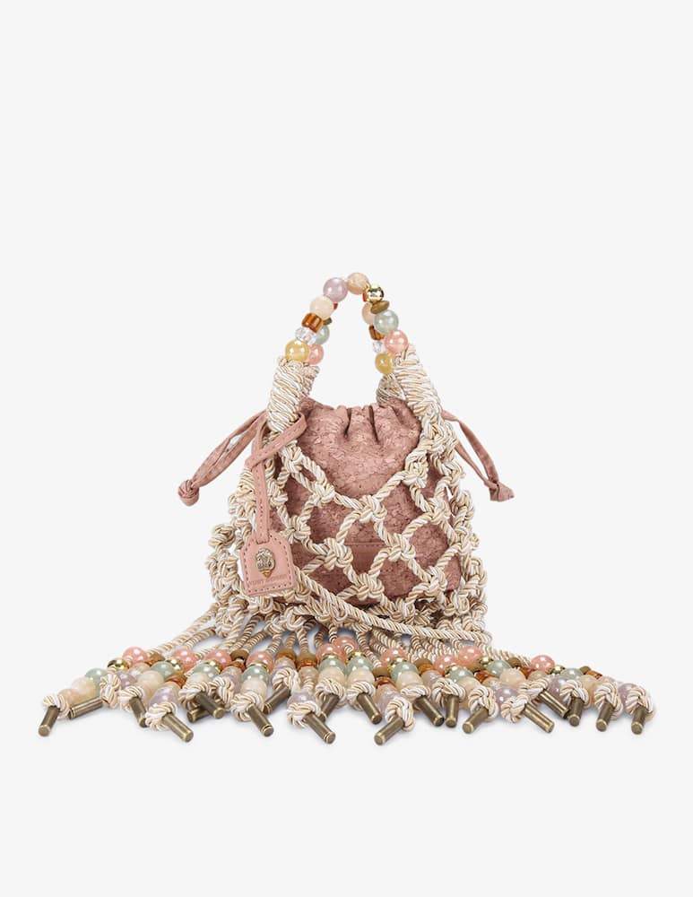rinascente Kurt Geiger Mini macramé rope shoulder bag