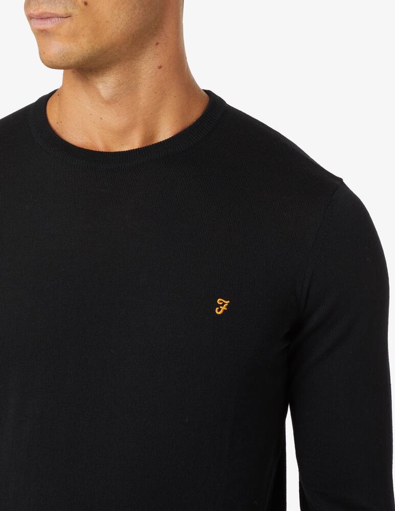rinascente Farah Maglia girocollo merino mullen - Nero