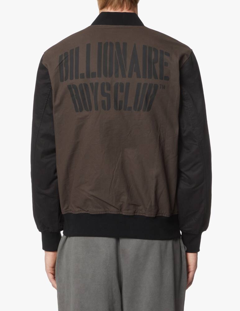 rinascente Billionaire Boys Club Stencil logo bomber jacket - grey