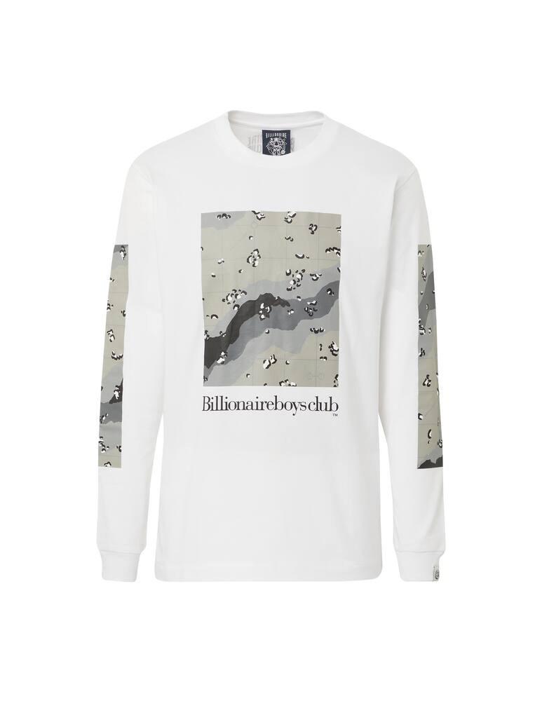 rinascente Billionaire Boys Club Camo swatch long sleeve tee - white