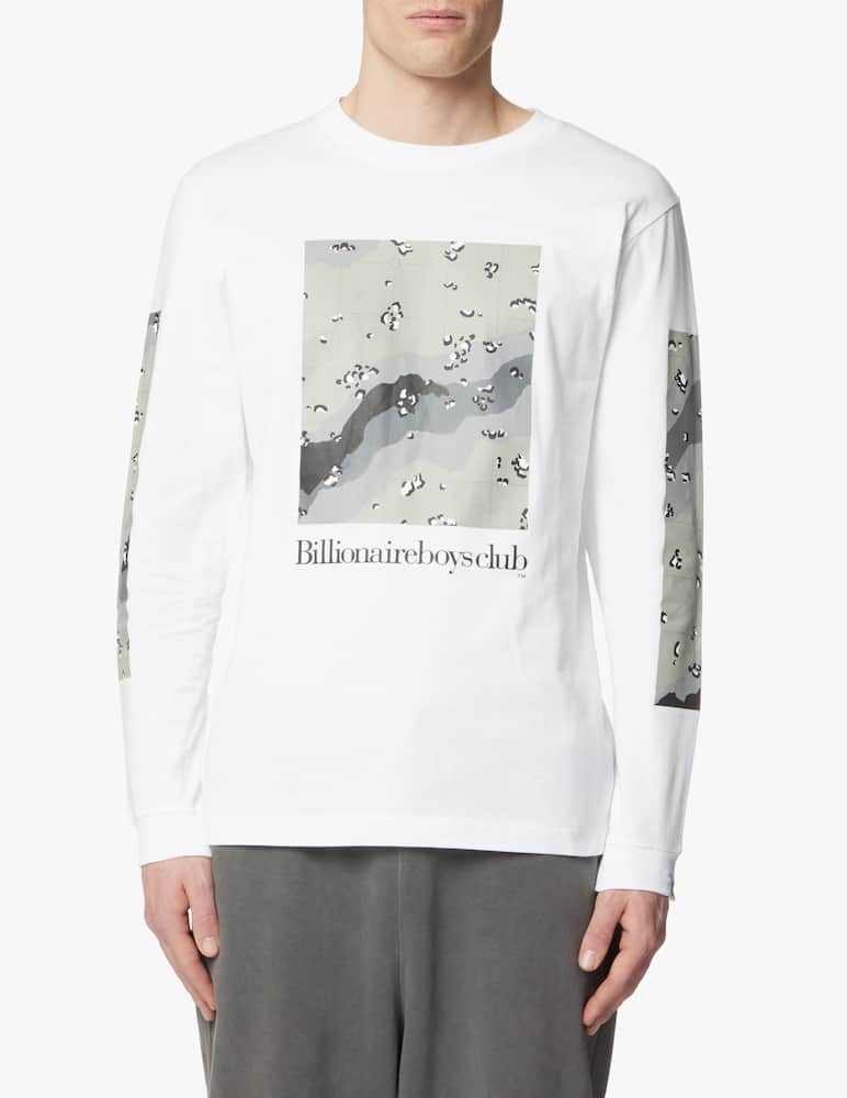 rinascente Billionaire Boys Club Camo swatch long sleeve tee - white