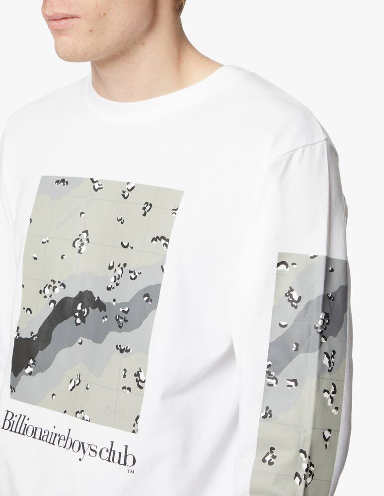 rinascente Billionaire Boys Club Camo swatch long sleeve tee - white