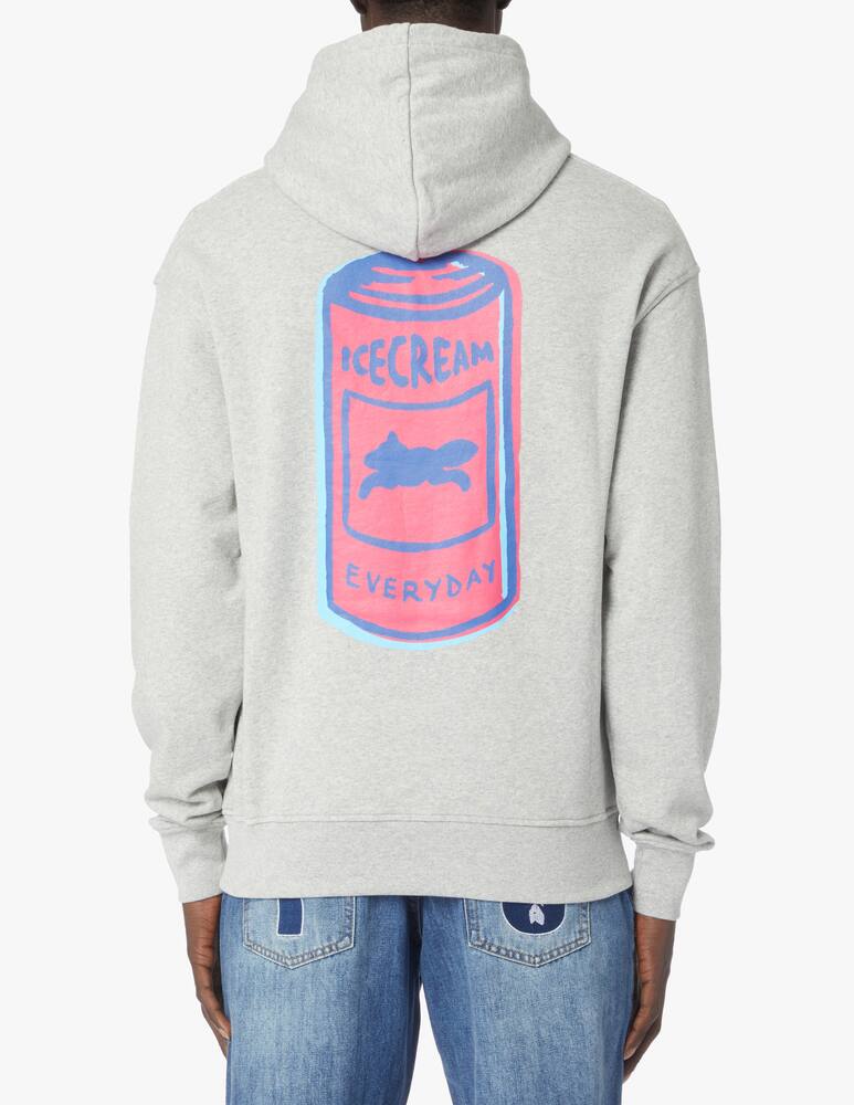 rinascente Ice Cream Felpa con cappuccio grafica transistor - grigio