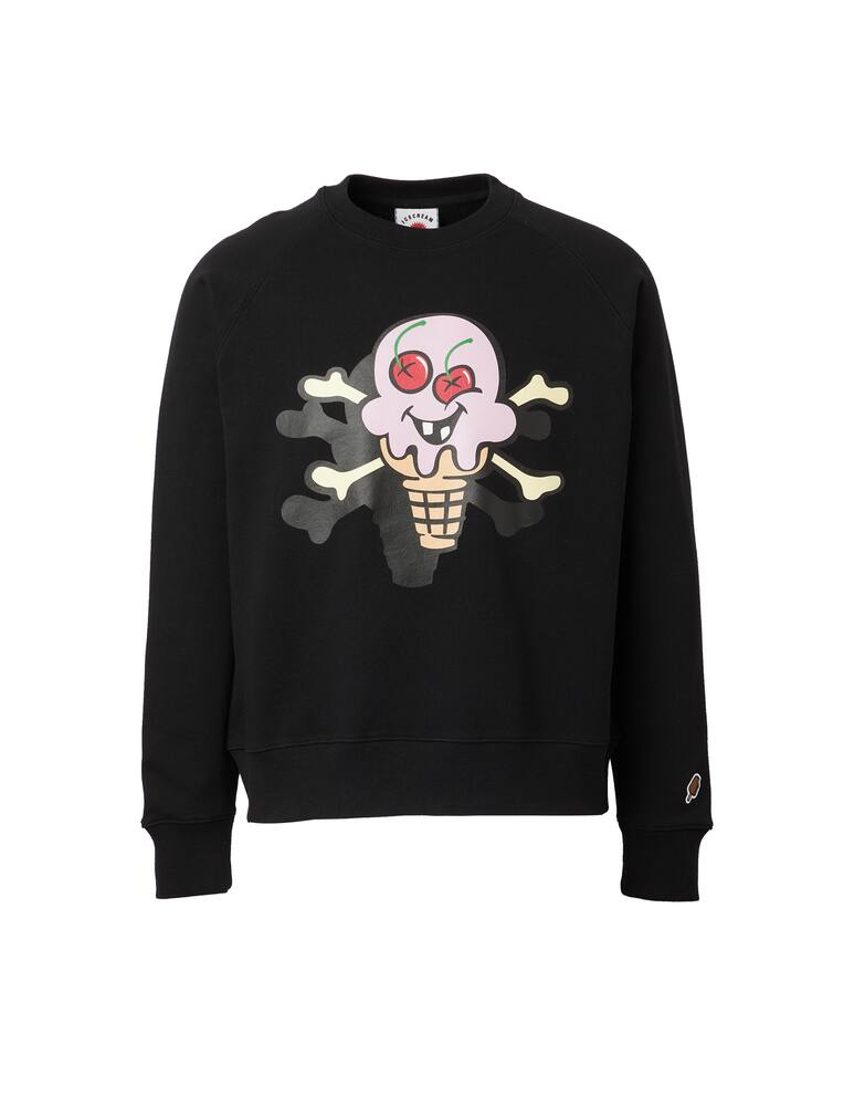 rinascente Ice Cream Cones bones felpa girocollo - nero