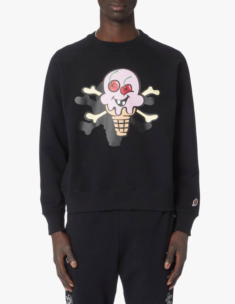 rinascente Ice Cream Cones bones felpa girocollo - nero