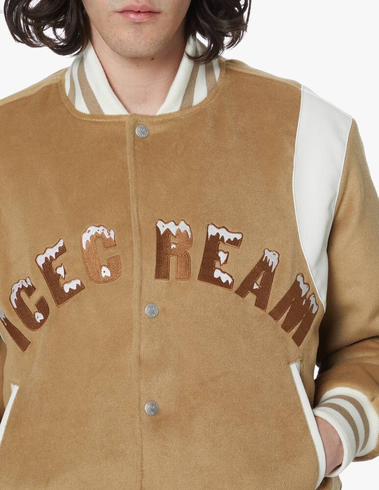 rinascente Ice Cream Logo varsity jacket - beige