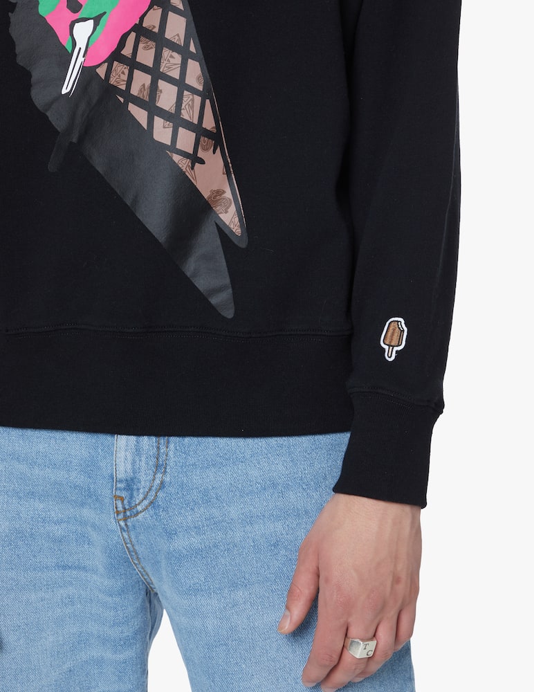 rinascente Ice Cream Cone man crewneck - black