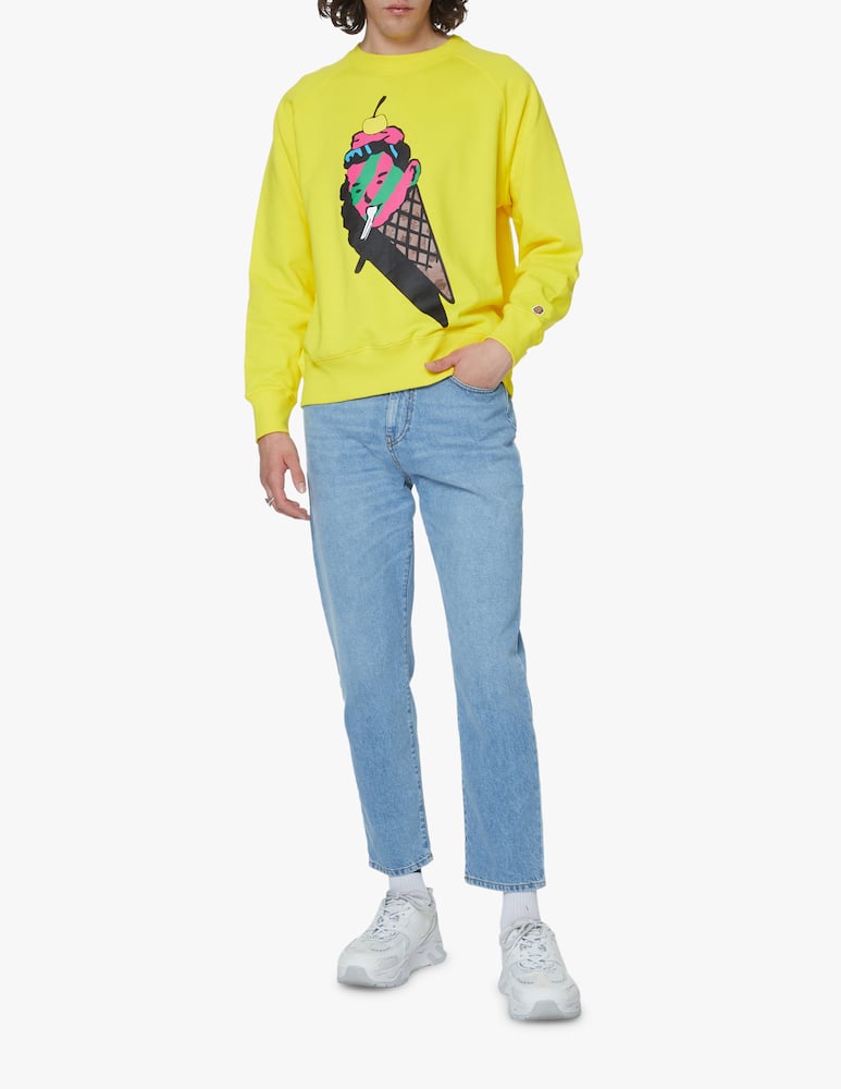 rinascente Ice Cream Cone man crewneck - yellow