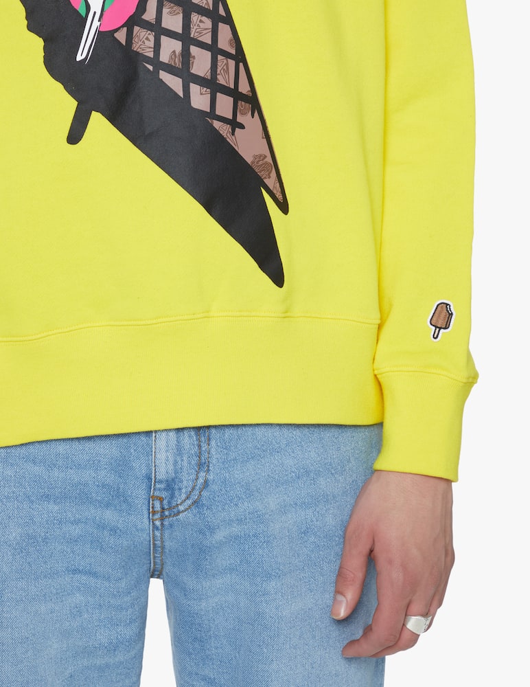 rinascente Ice Cream Cone man crewneck - yellow