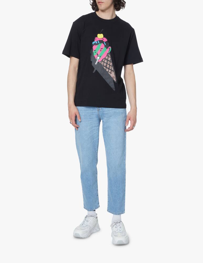 rinascente Ice Cream Cone man t-shirt - black