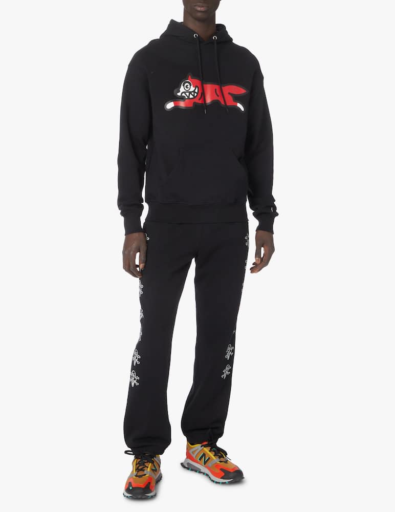 rinascente Ice Cream Running dog hoodie - black