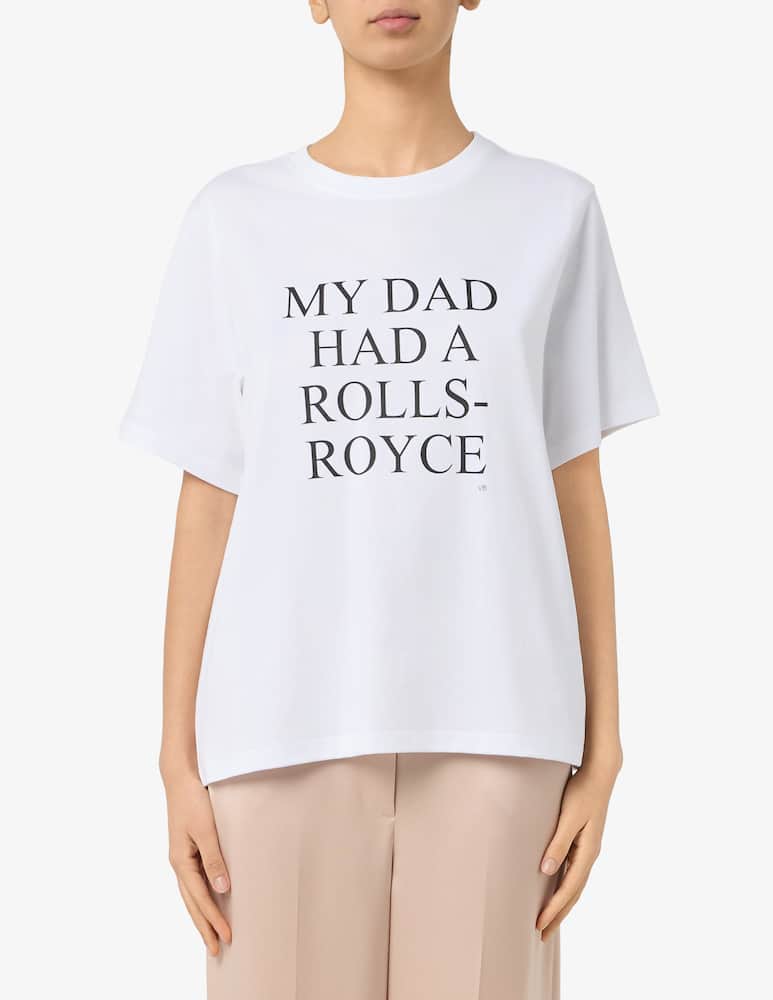 Victoria Beckham T-shirt slogan my dad had a rolls-royce - immagine 1 Victoria Beckham T-shirt slogan my dad had a rolls-royce - immagine 1