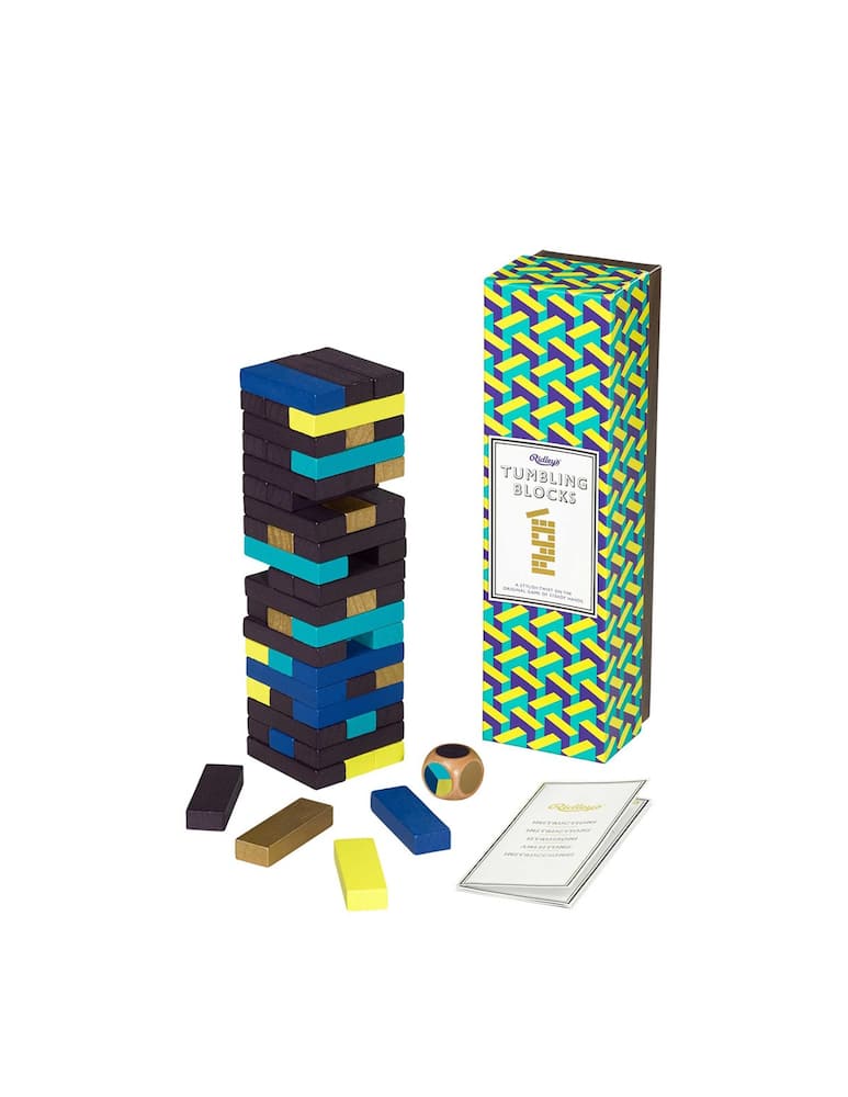 rinascente Wild&Wolf Gioco con 57 blocchi di legno impilabili e dadi colorati - Multicolor