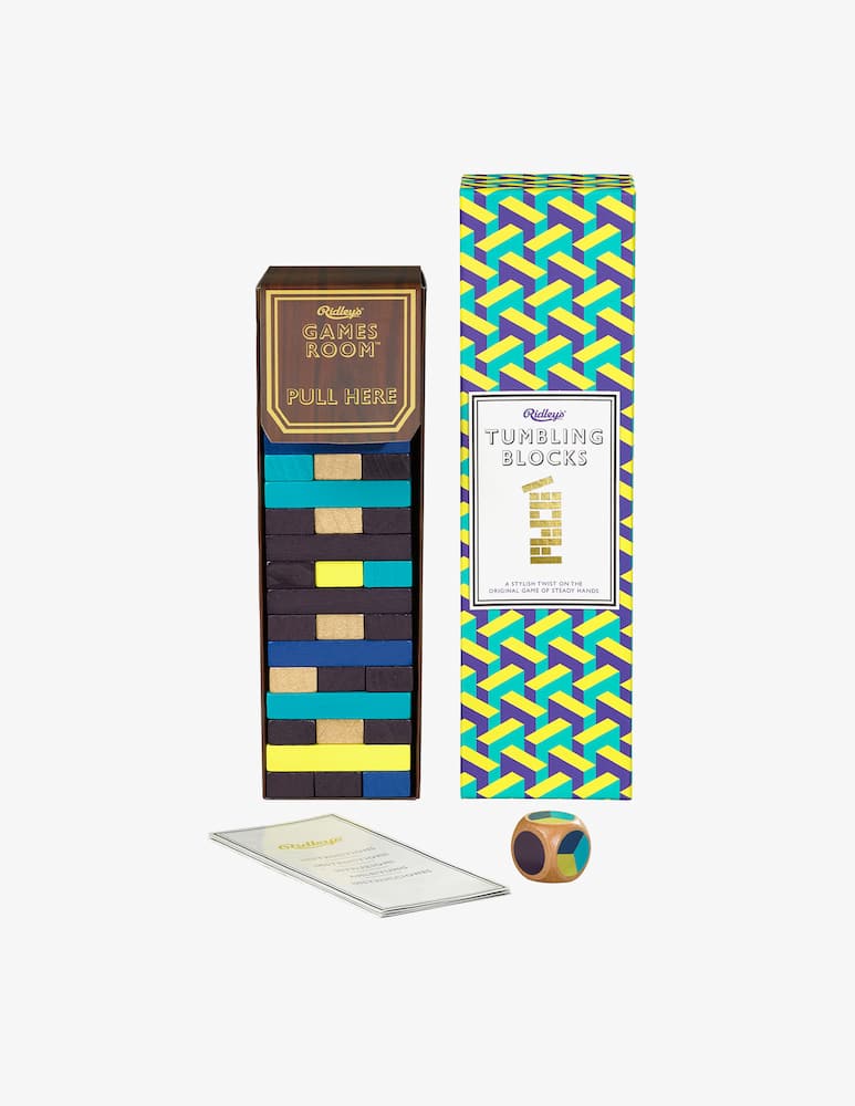 rinascente Wild&Wolf Gioco con 57 blocchi di legno impilabili e dadi colorati - Multicolor