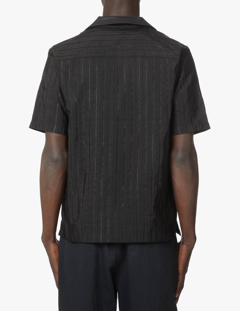 rinascente Soulland Striped short sleeve shirt - black