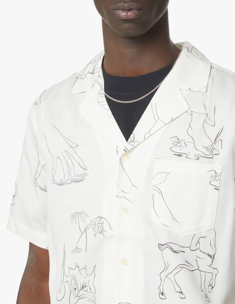 rinascente Soulland Camicia manica corta orson a righe - bianco