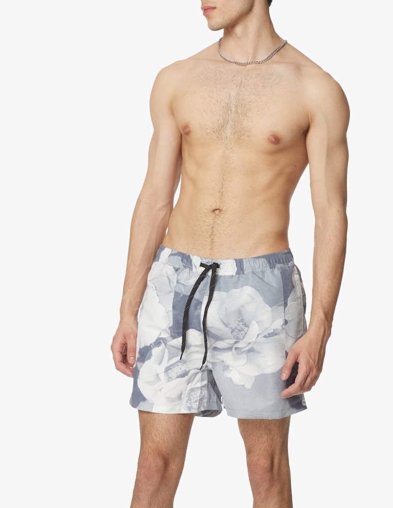 Soulland Rose print swimshort - grey - picture 1 Soulland Rose print swimshort - grey - picture 1