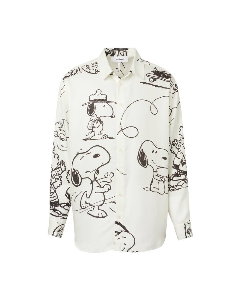rinascente Soulland Peanuts print long sleeve over shirt - white
