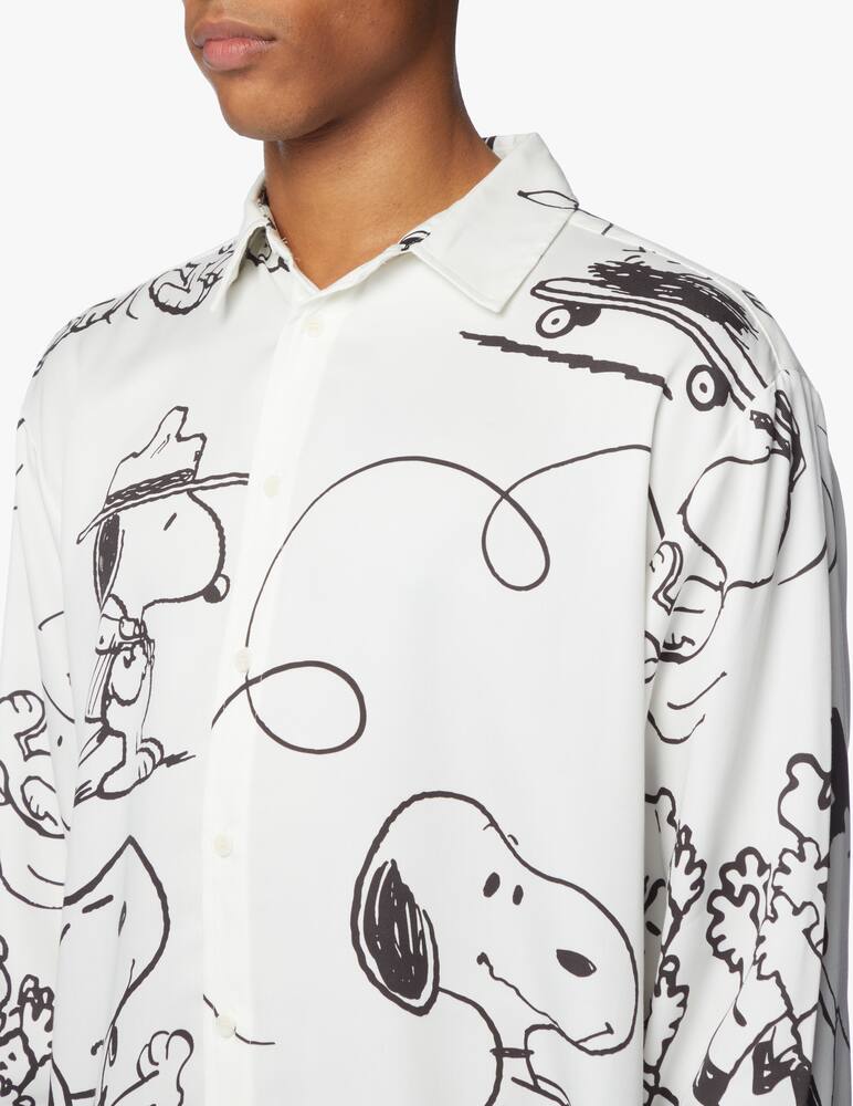 rinascente Soulland Peanuts print long sleeve over shirt - white
