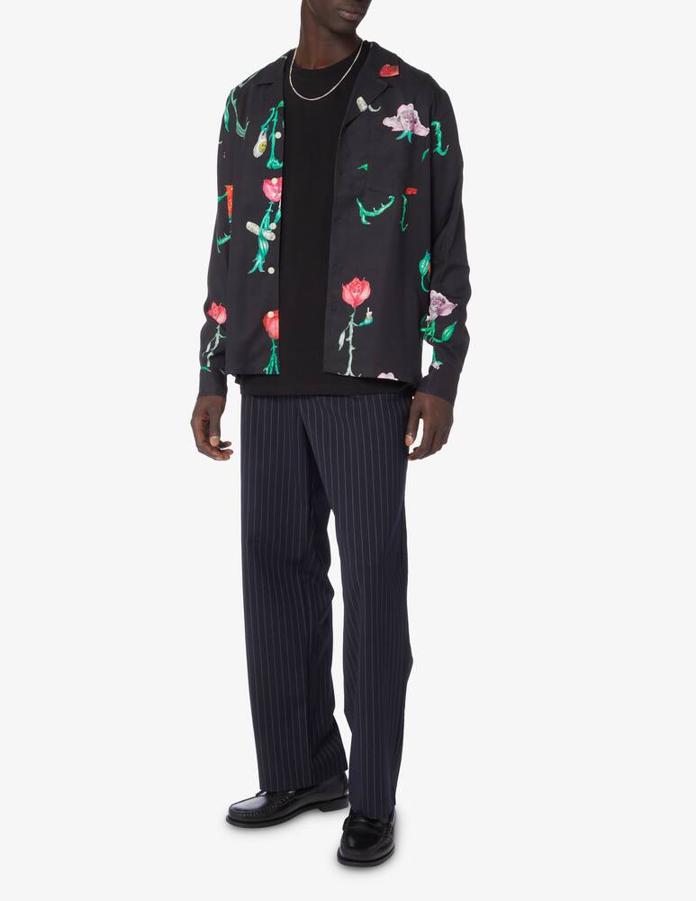 rinascente Soulland Camicia manica lunga monogram - Nero