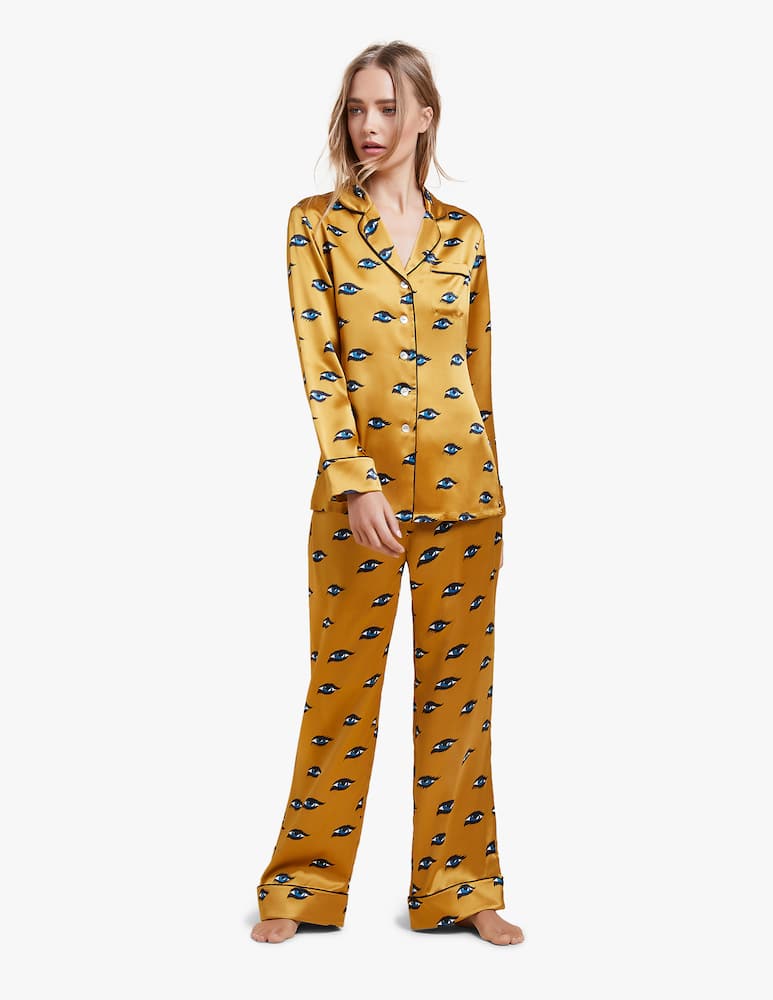 rinascente Olivia Von Halle Pigiama lila in seta 