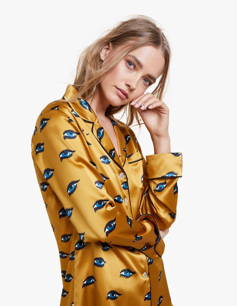 rinascente Olivia Von Halle Pigiama lila in seta 